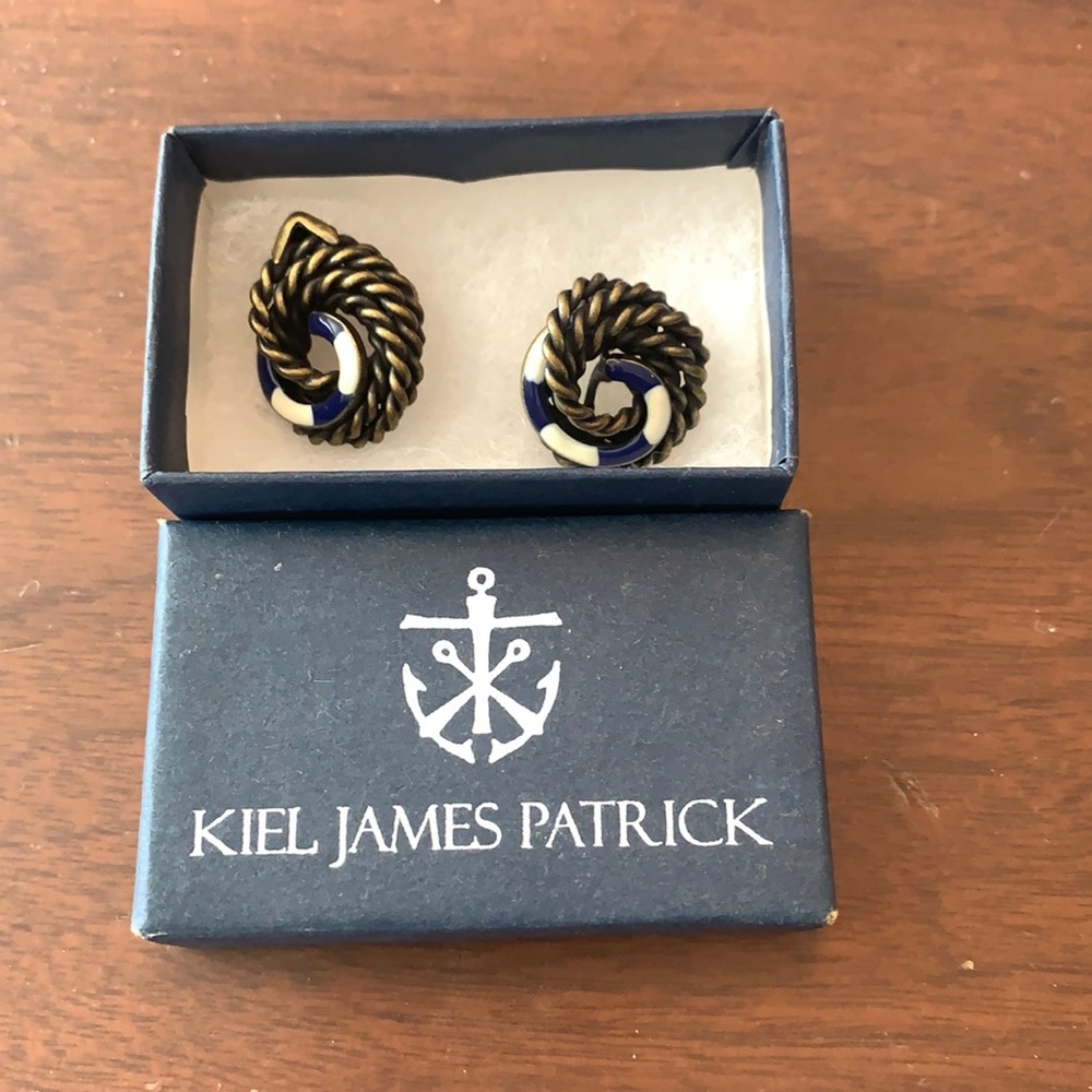 Kiel James Patrick clip on nautical earrings